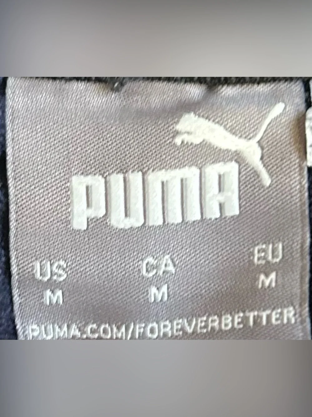 Puma Men’s Navy Athletic Shorts with Light Blue Trim